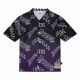 MITCHELL & NESS NBA DESTINATION LEISURE BUTTON UP SHIRT Los Angeles Lakers Purple XXL