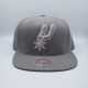 Mitchell & Ness San Antonio Spurs Nba Slub Cotton Snapback GREY