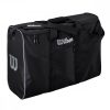 WILSON 6 BALL TRAVEL BSKT BAG BLACK/SILVER one