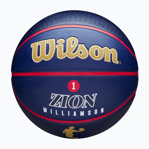 WILSON NBA PLAYER ICON OUTDOOR BSKT ZION NAVY/GOLD 7